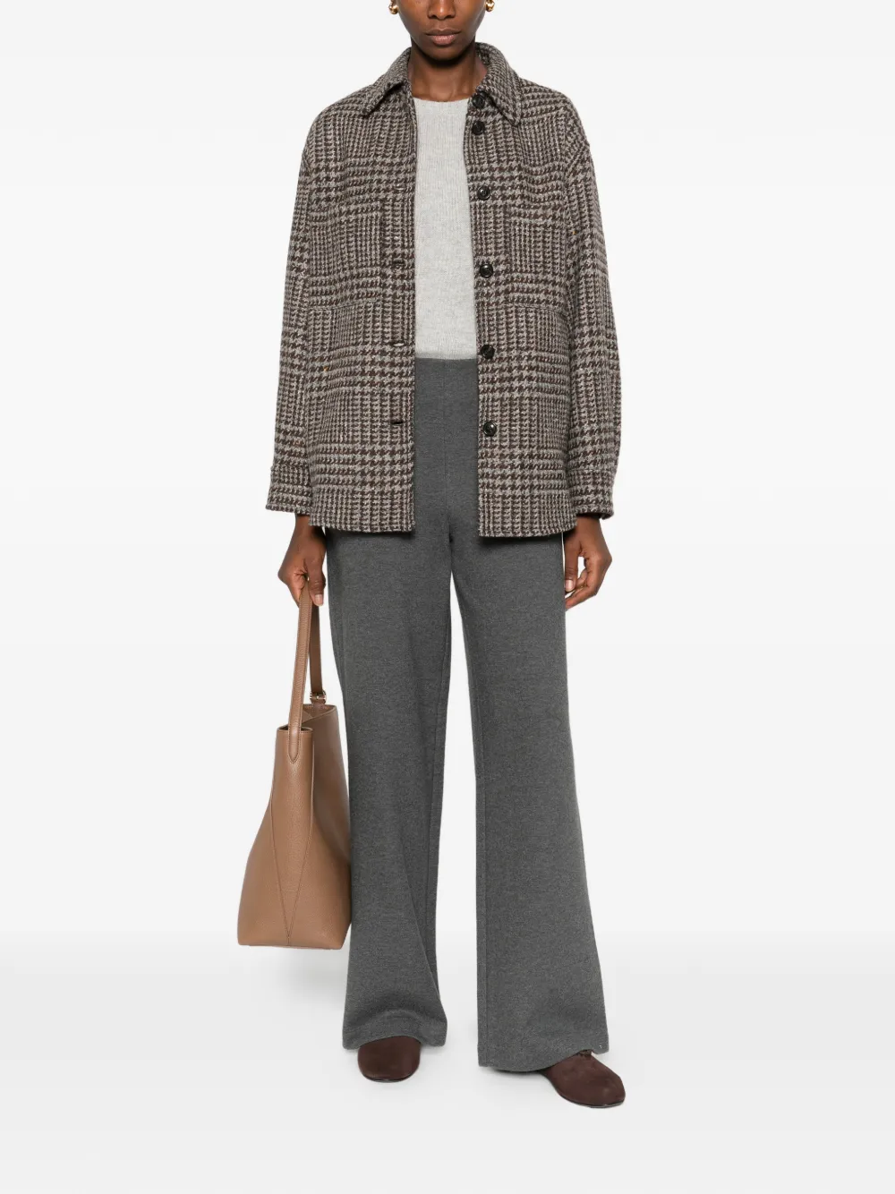 Allude Short-sleeve Sweater In Gray