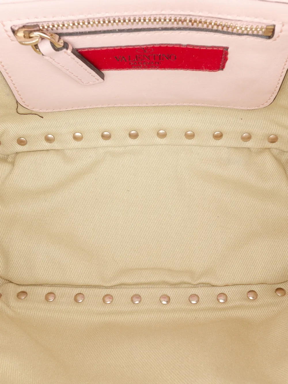 VALENTINO GARAVANI Pre-owned 2000-2017 Mini Leather Rockstud Trapeze Satchel In Pink