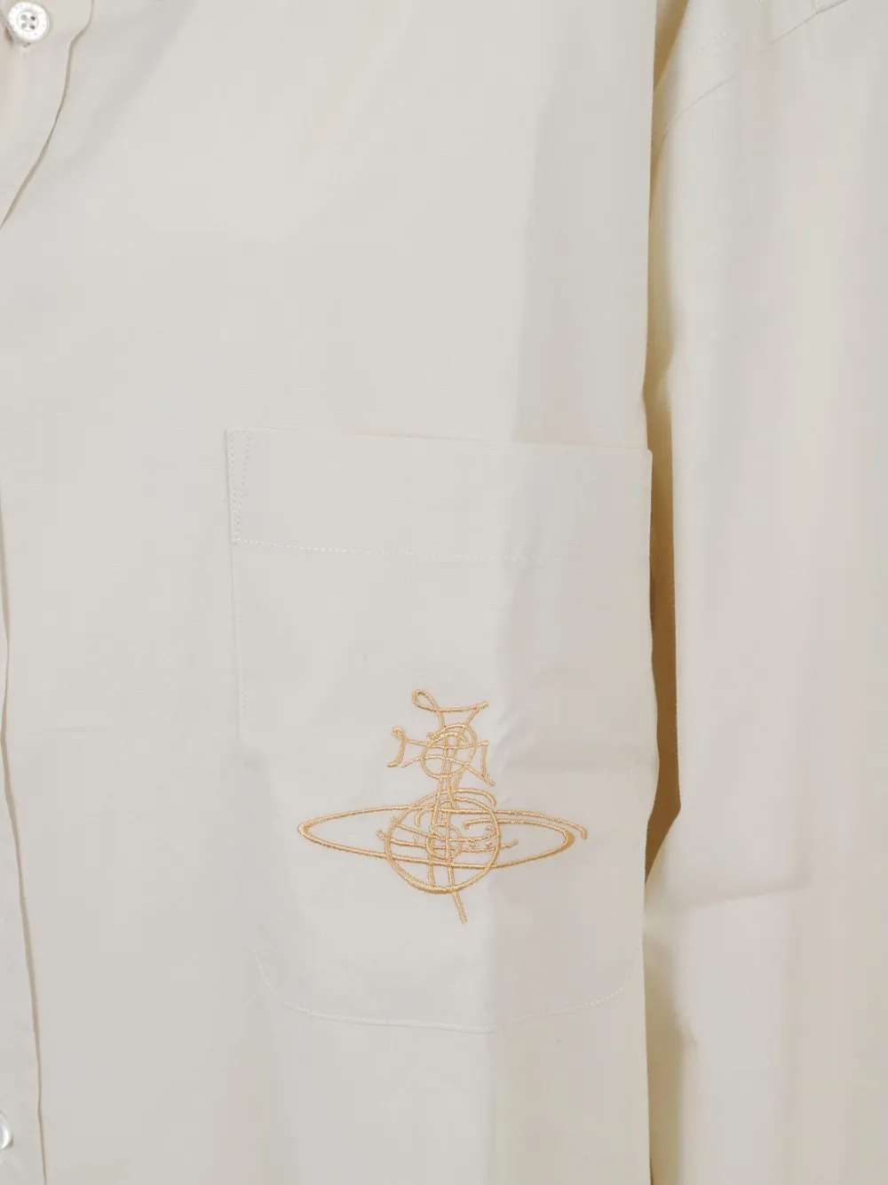 Vivienne Westwood Blouse met geborduurd logo Beige