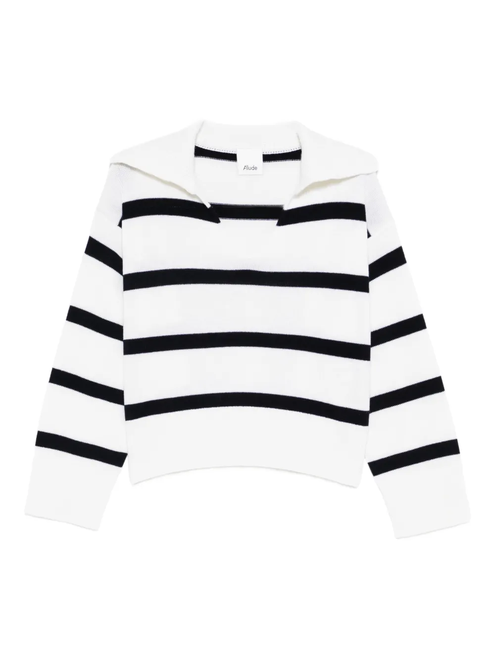 Allude striped sweater - White