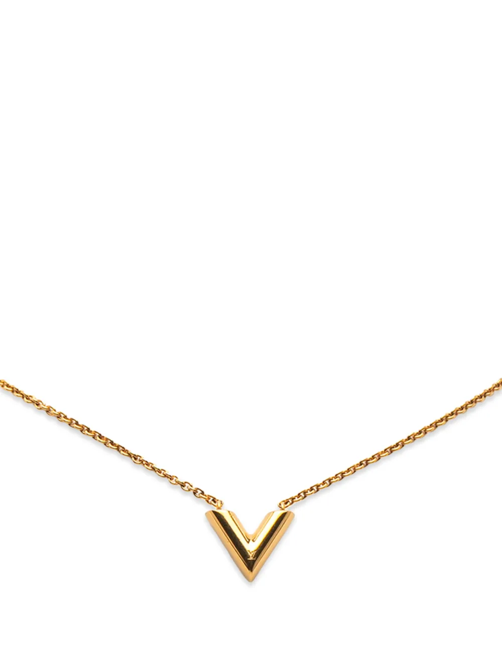 Louis Vuitton Pre-Owned 2019 Gold Plated Essential V Necklace costume necklace | Image 2