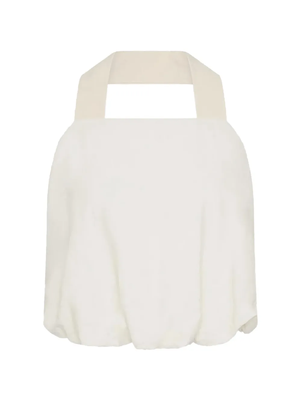 St. Agni twisted-back halterneck top - White