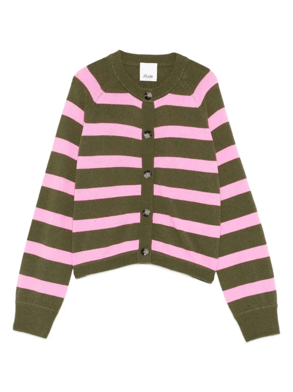 Allude stripe-pattern cardigan - Green