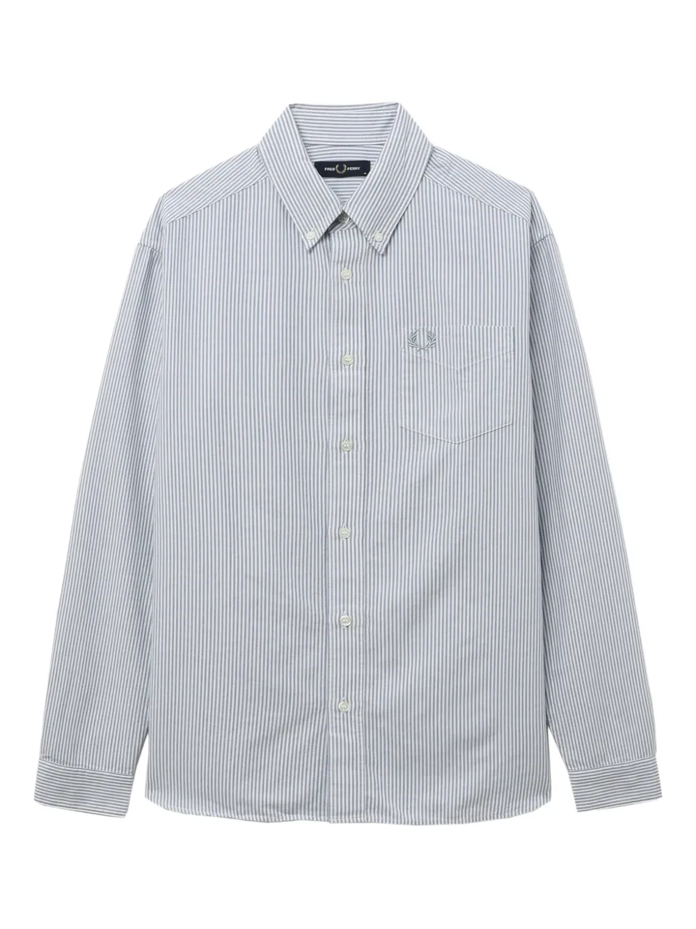 Fred Perry logo-detail striped shirt | White | Image 1