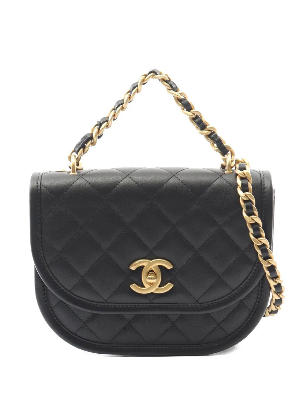CHANEL Pre-Owned 2021-2025 Small Lambskin Messenger Flap Bag shoulder bag - Nero
