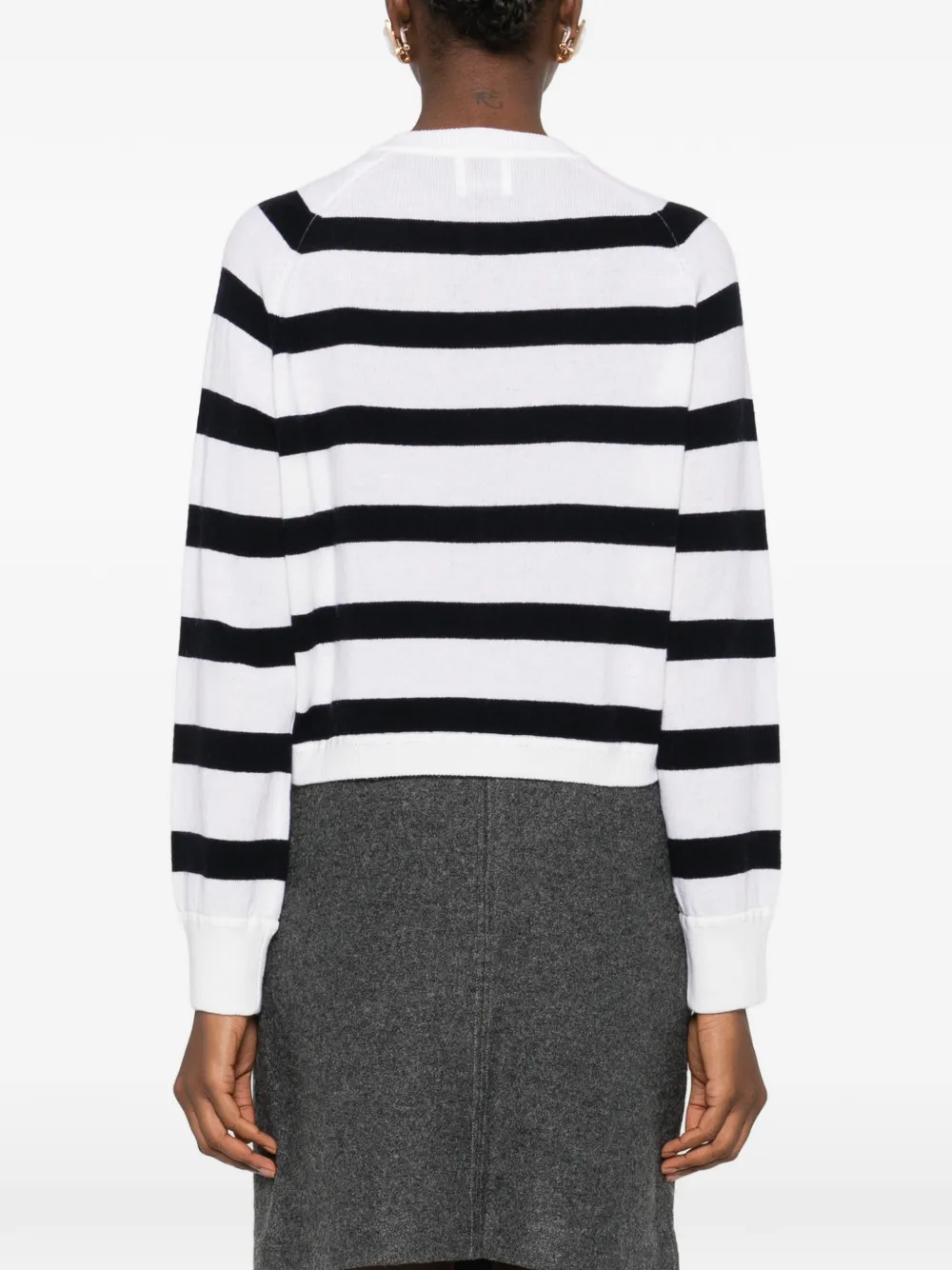 Allude Gestreept vest Wit