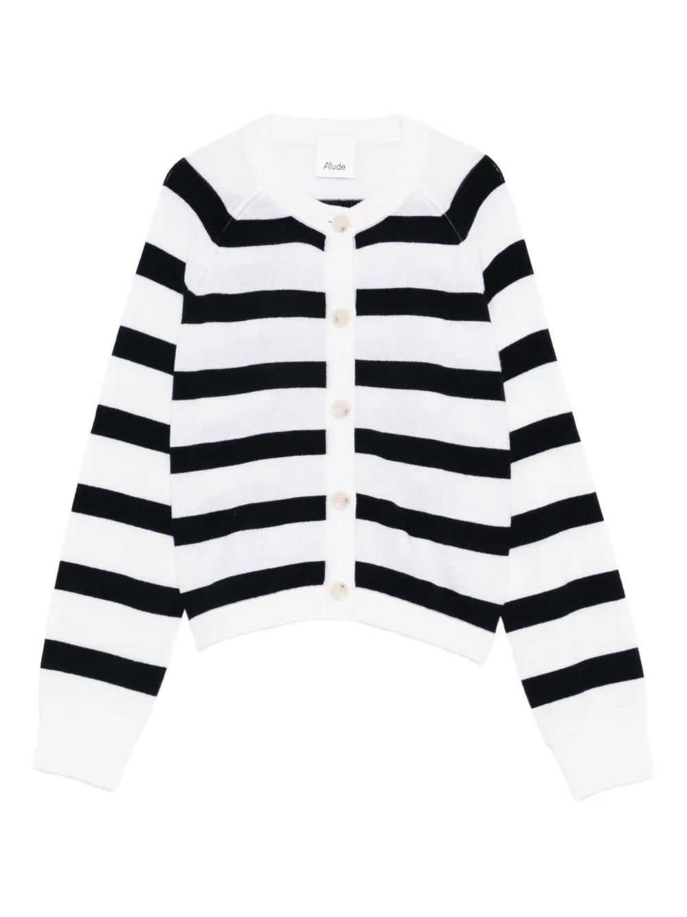 Allude striped cardigan - Bianco