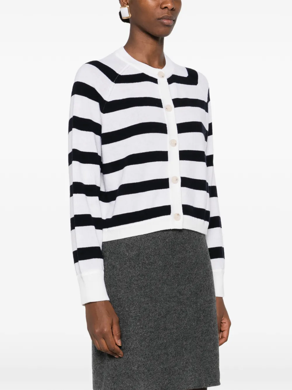 Allude Gestreept vest Wit