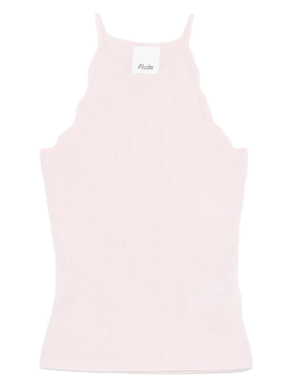 Allude scalloped ribbed tank top - Rosa