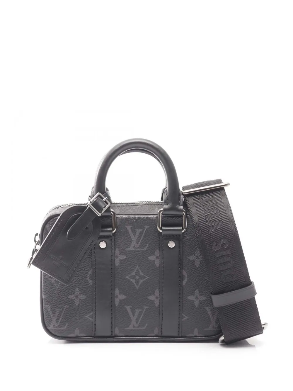 Louis Vuitton Pre-Owned 2021-2025 Nano Monogram Eclipse Porte Documents Voyage satchel - Nero