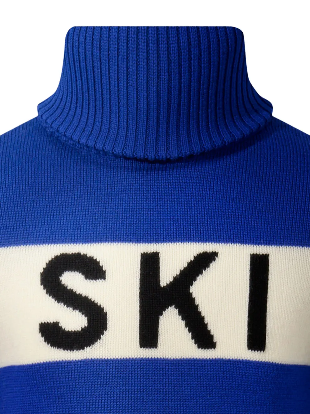  Perfect Moment Kids Roll-neck Intarsia Top - Blue 