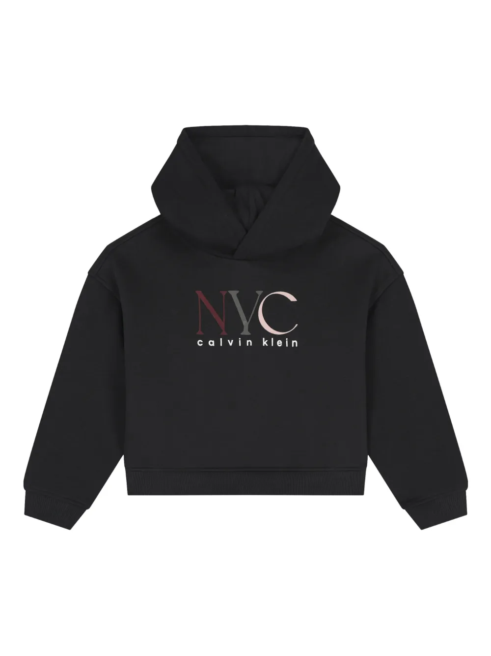 Calvin Klein Kids logo hooded hoodie - Nero