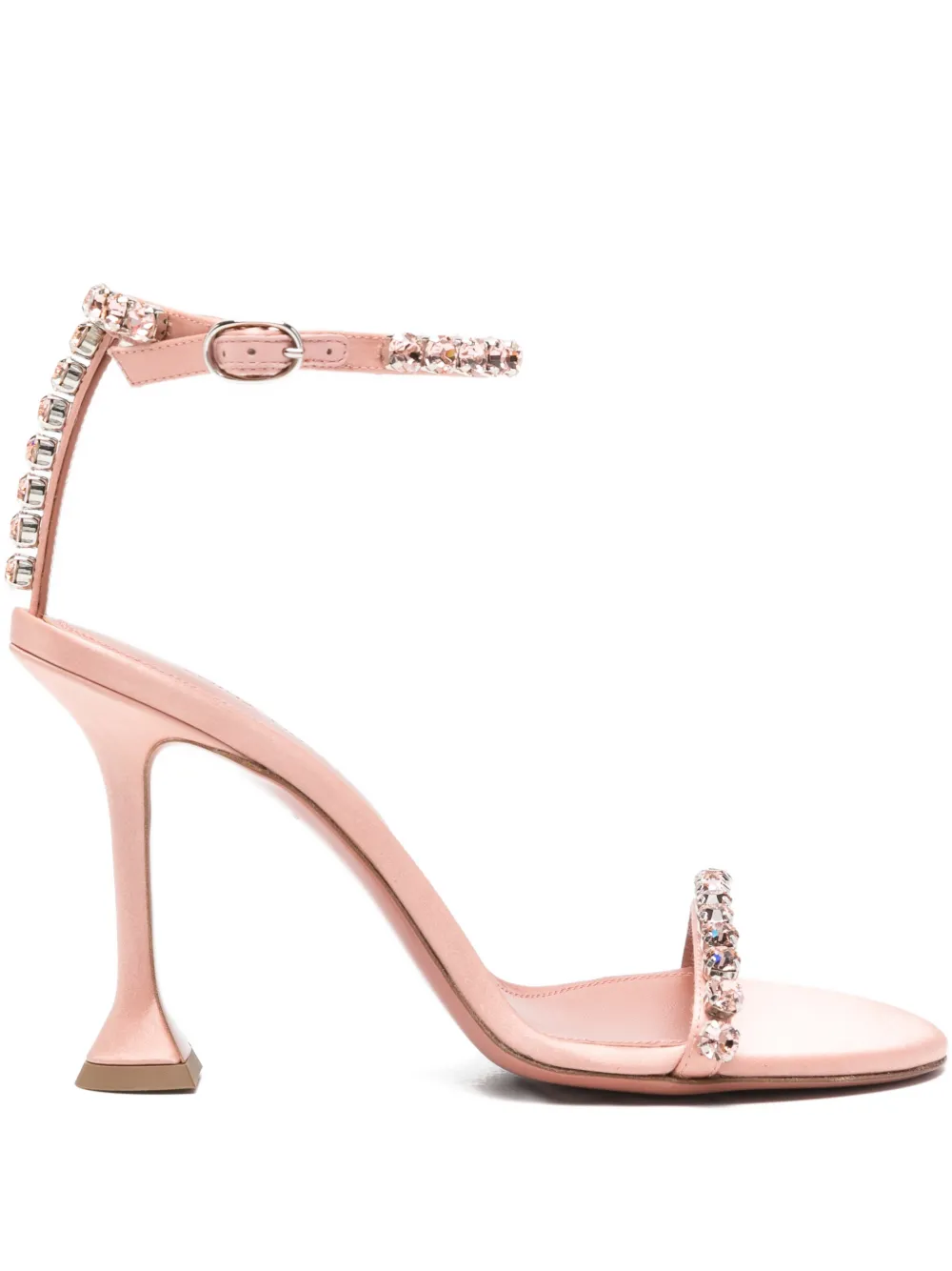 Amina Muaddi 95mm Gigi crystal-embellished sandal - Rosa