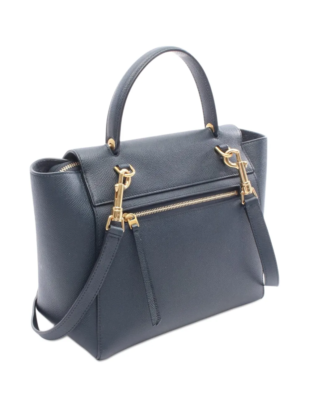 CELINE Pre-owned 2019 Micro Grained Calfskin Belt Bag Satchel In Blue