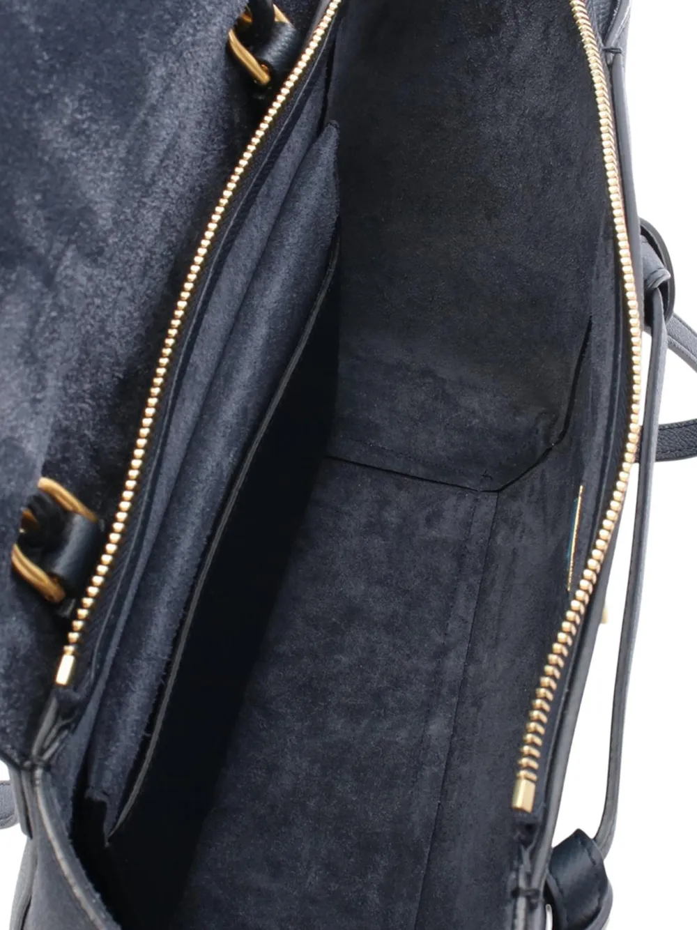 CELINE Pre-owned 2019 Micro Grained Calfskin Belt Bag Satchel In Blue