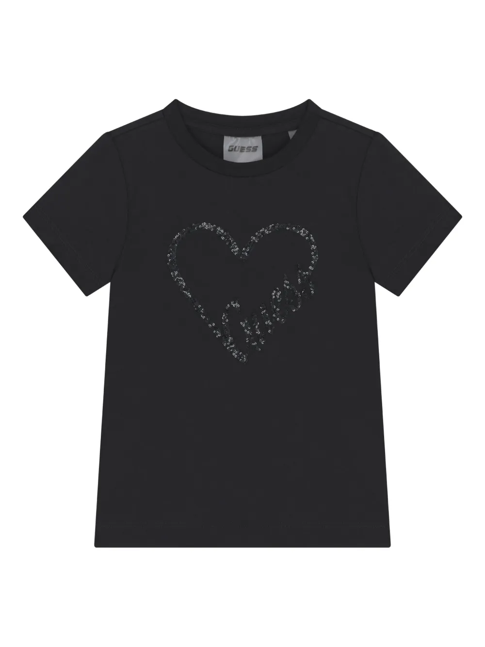 guess kids playera con logo de corazón | negro | Image 1
