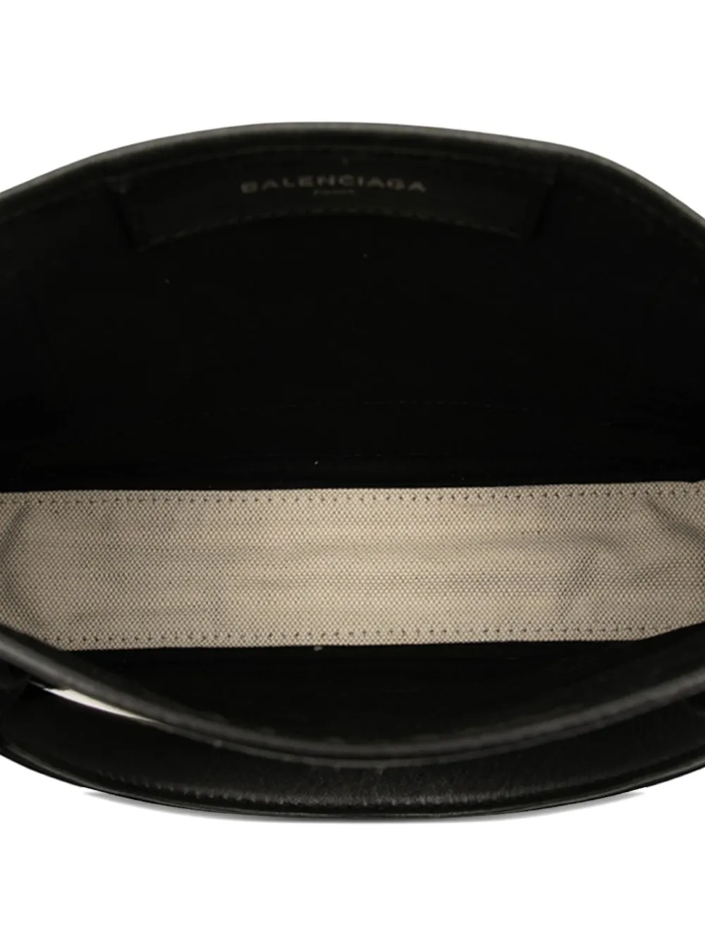 BALENCIAGA Pre-owned 2018 Canvas Navy Cabas Xs Satchel In White