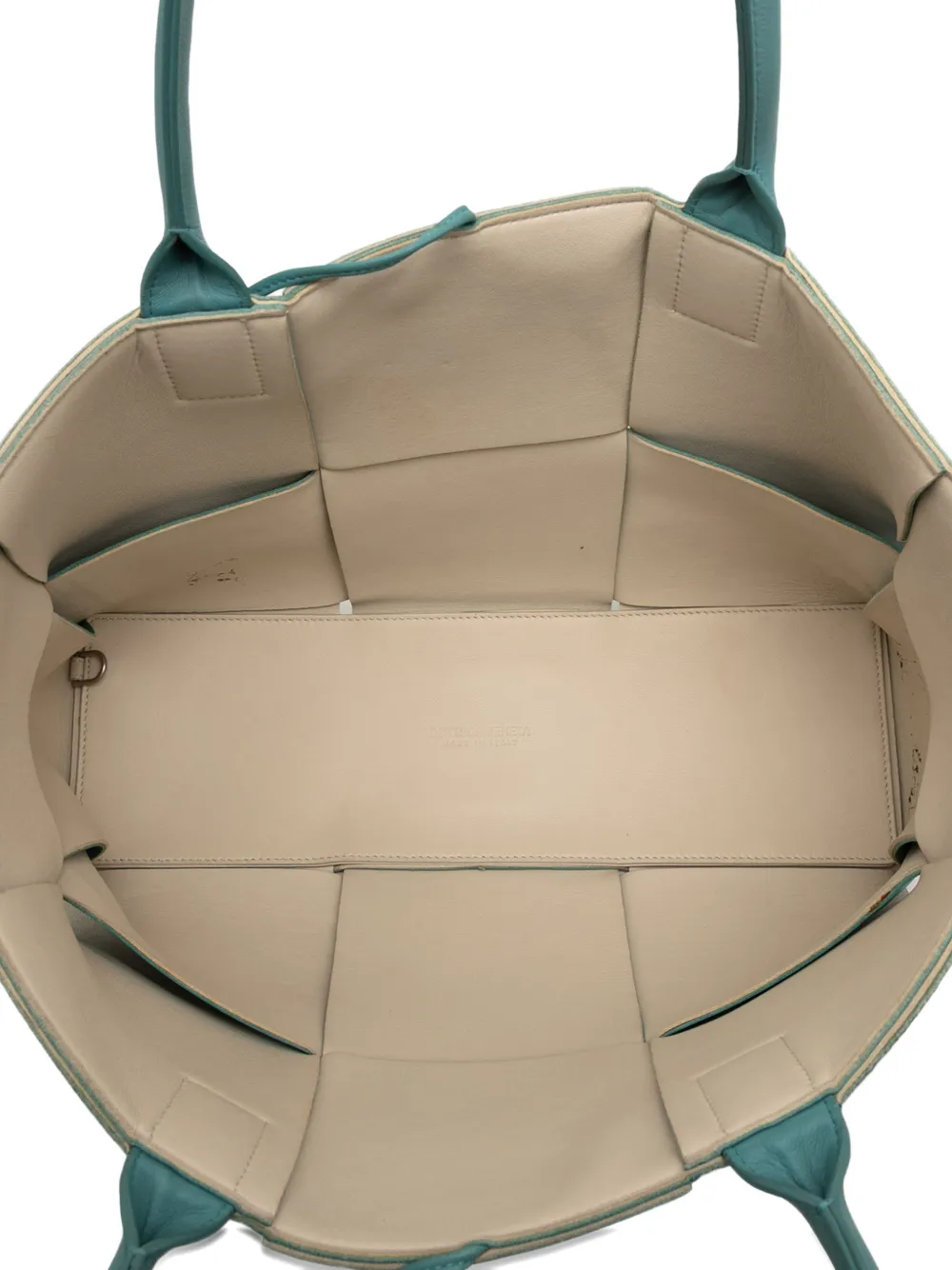 Pre-owned Bottega Veneta 2012-2025 Medium Nappa Maxi Intrecciato Arco Tote Bag In Blue