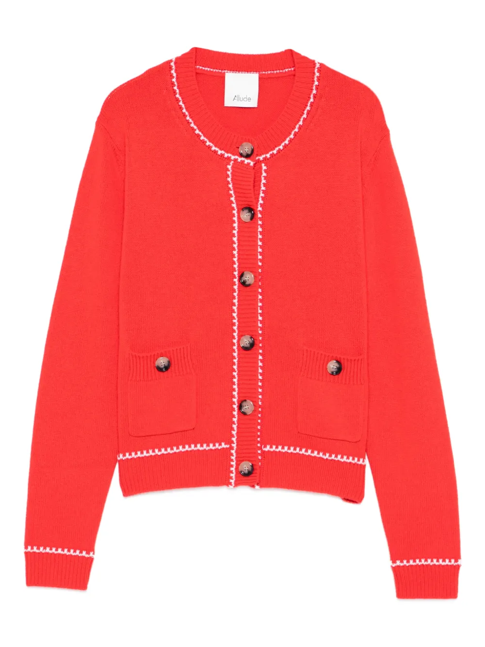 Allude patch-pocket cardigan - Rosso