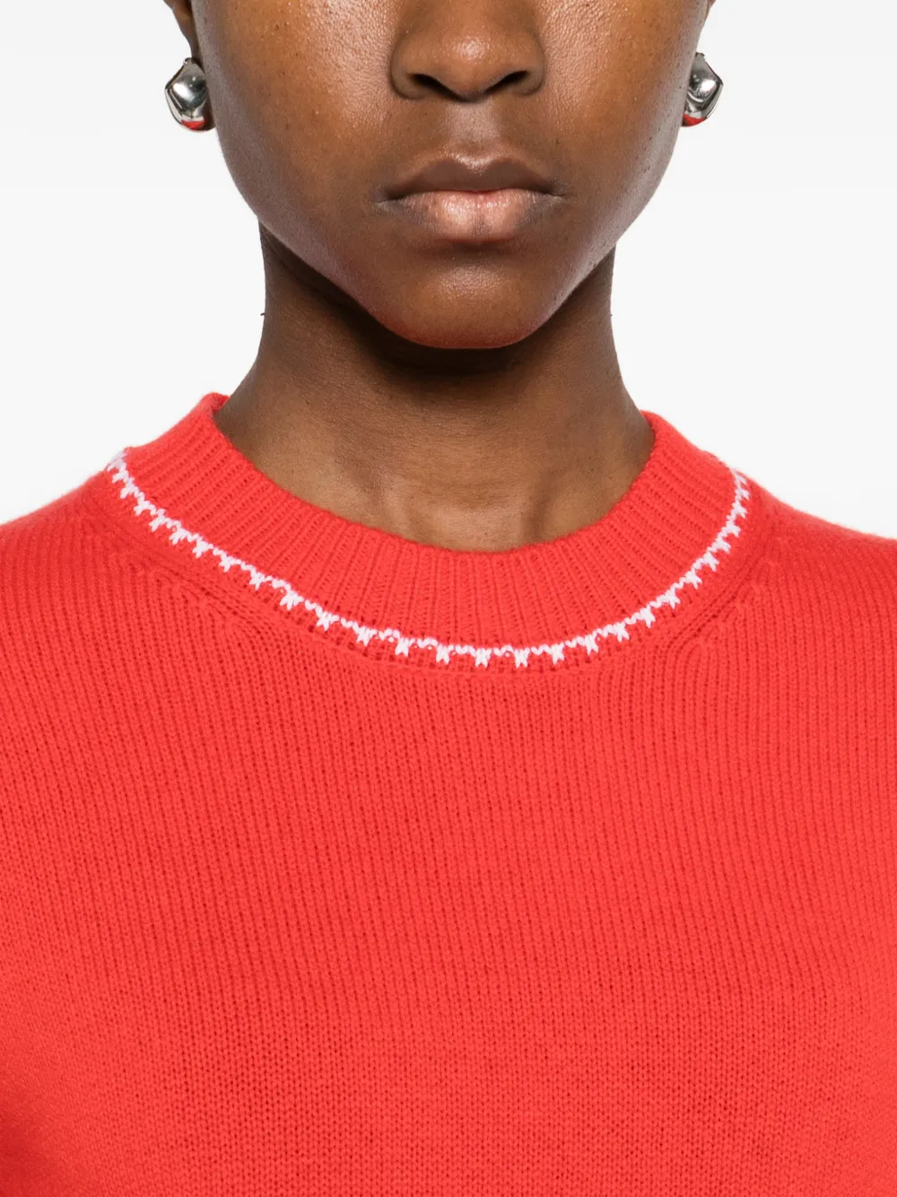 Allude Ribbed-hem T-shirt In Red