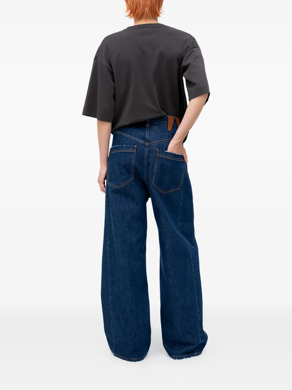 DARKPARK Ines denim jeans met franje - Blauw