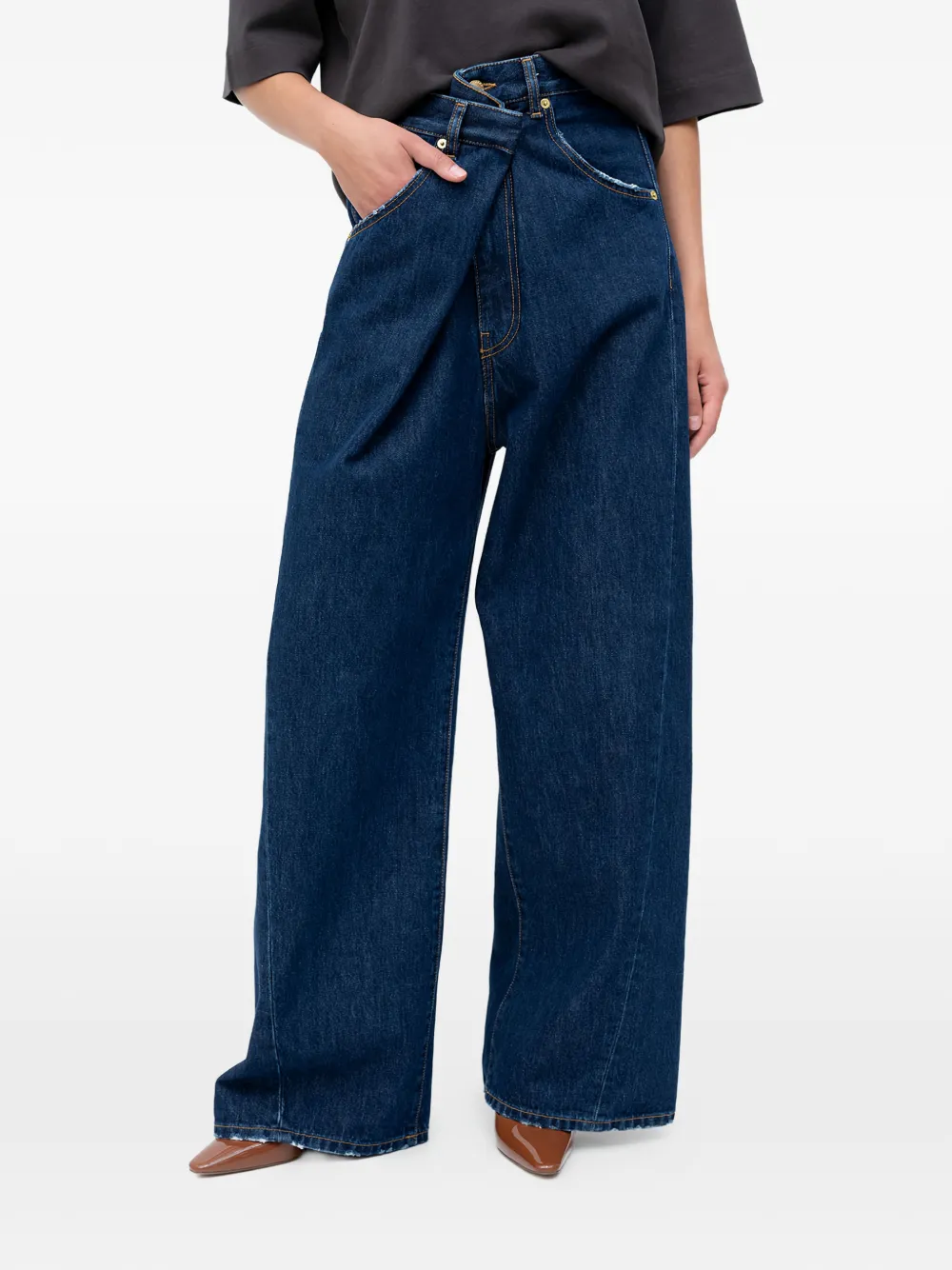 DARKPARK Ines frayed denim jeans - Blu