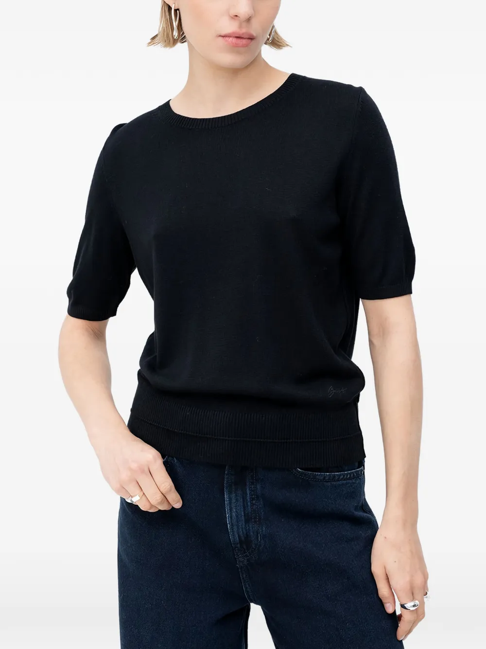 BOSS short-sleeve sweater - Nero