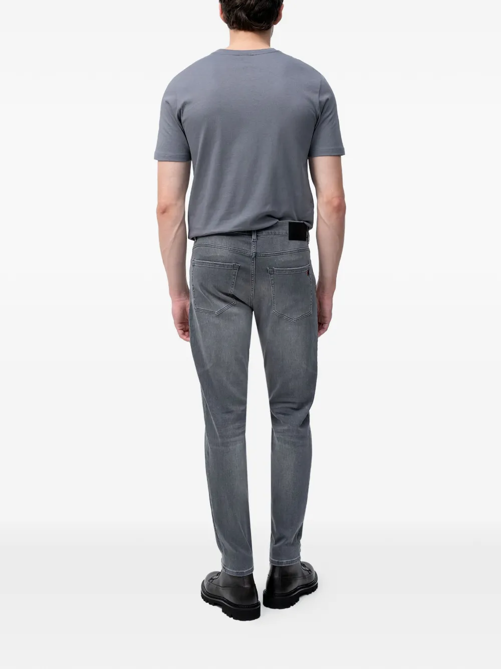 BOSS logo-patch jeans - Grijs