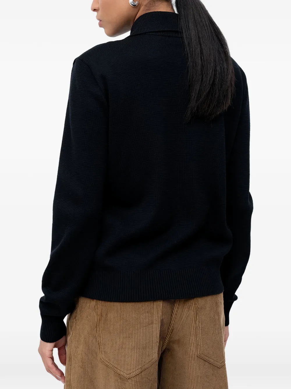 N°21 Zip-fastening Cardigan In Black
