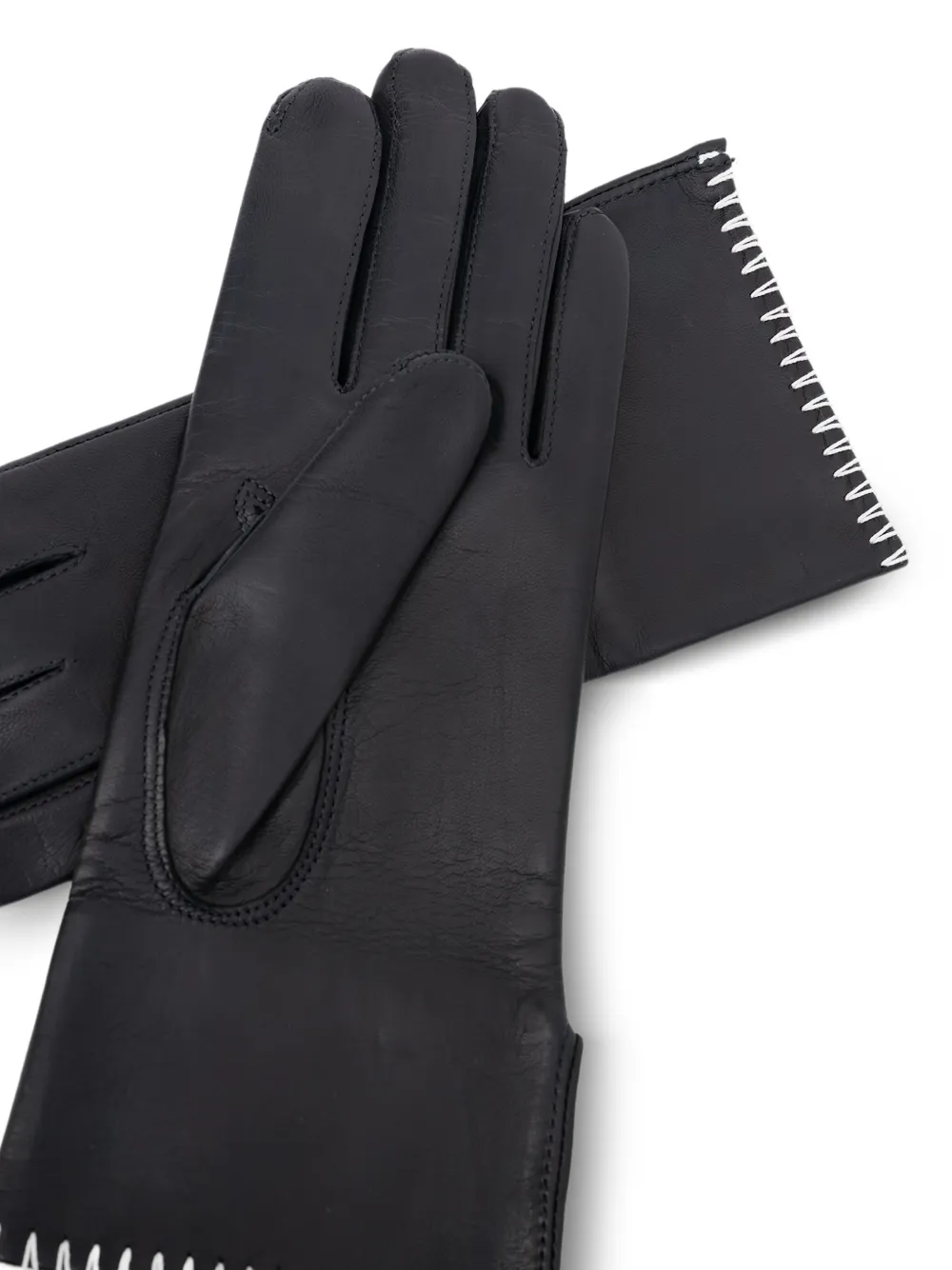  Nanushka Areli Stitch Gloves - Black 