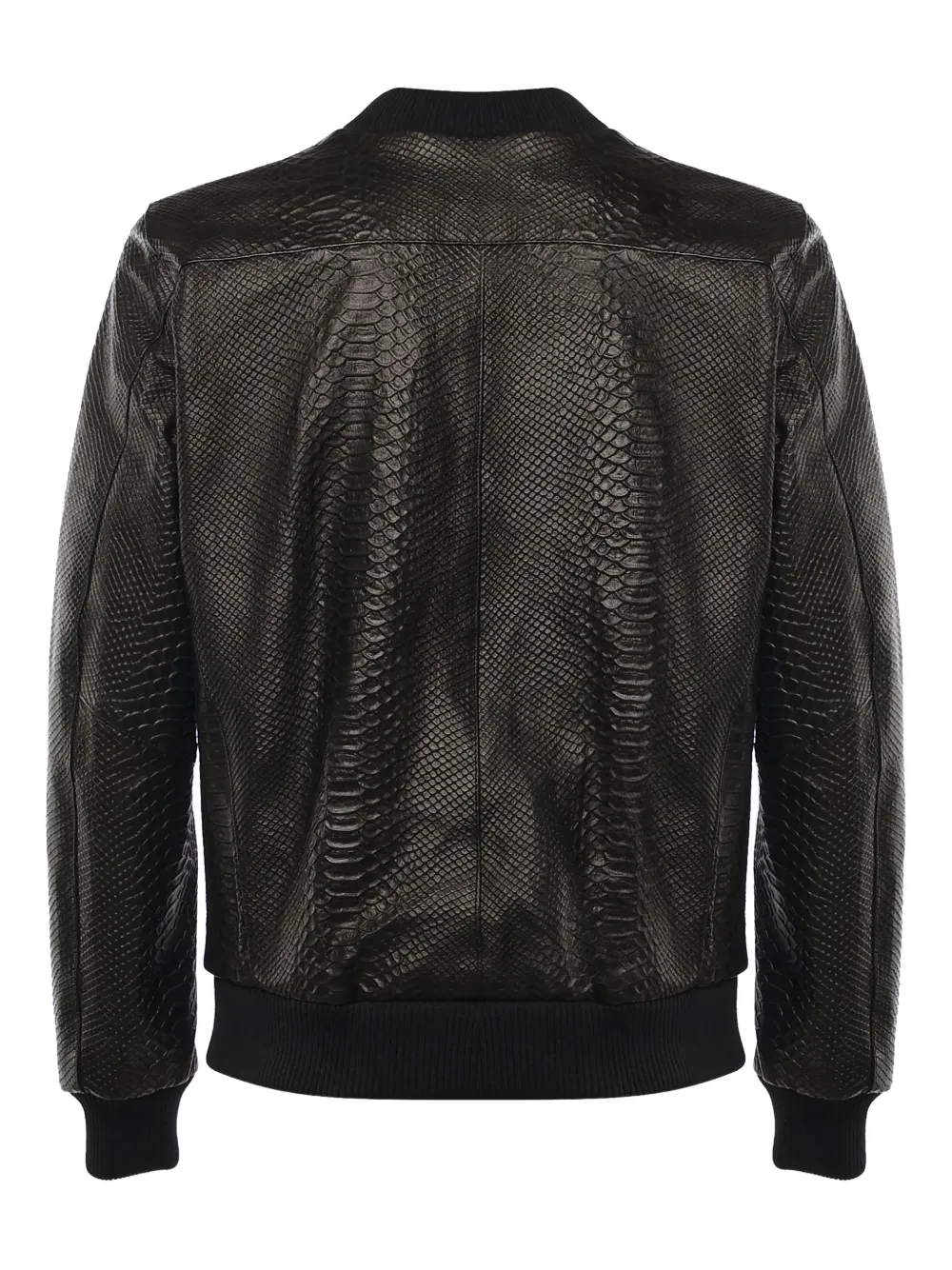 Giuliano Galiano Miami zip python-effect leather jacket | Leather Jackets | Image 2