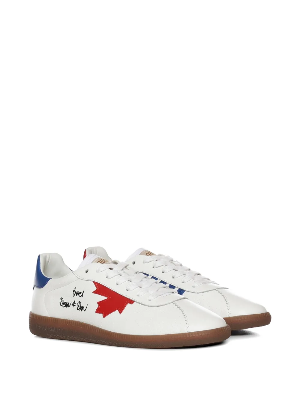 DSQUARED2 Rebels leather sneakers Wit