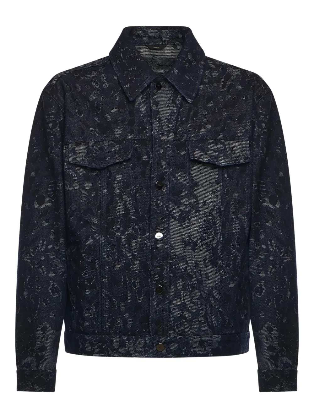 FENDI jacquard denim jacket - Blu