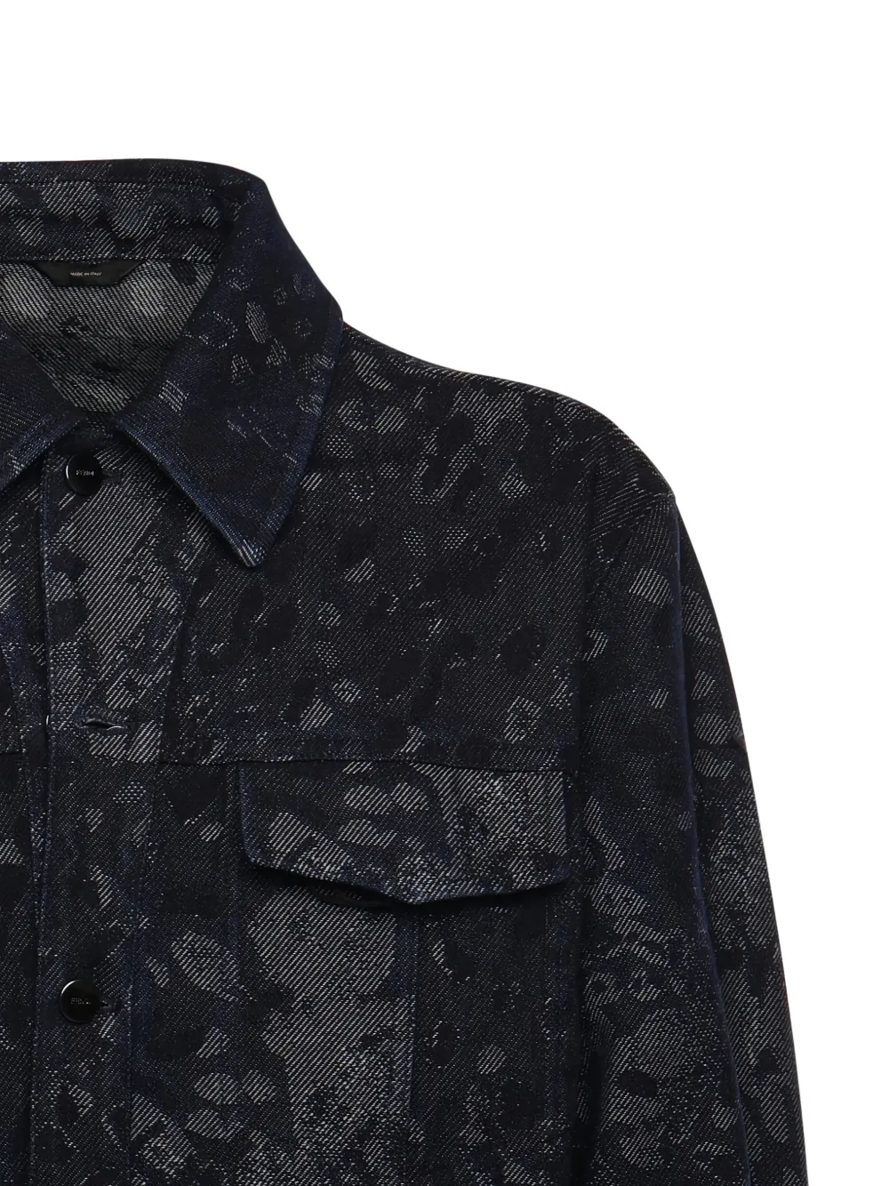  Fendi Jacquard Denim Jacket - Blue 