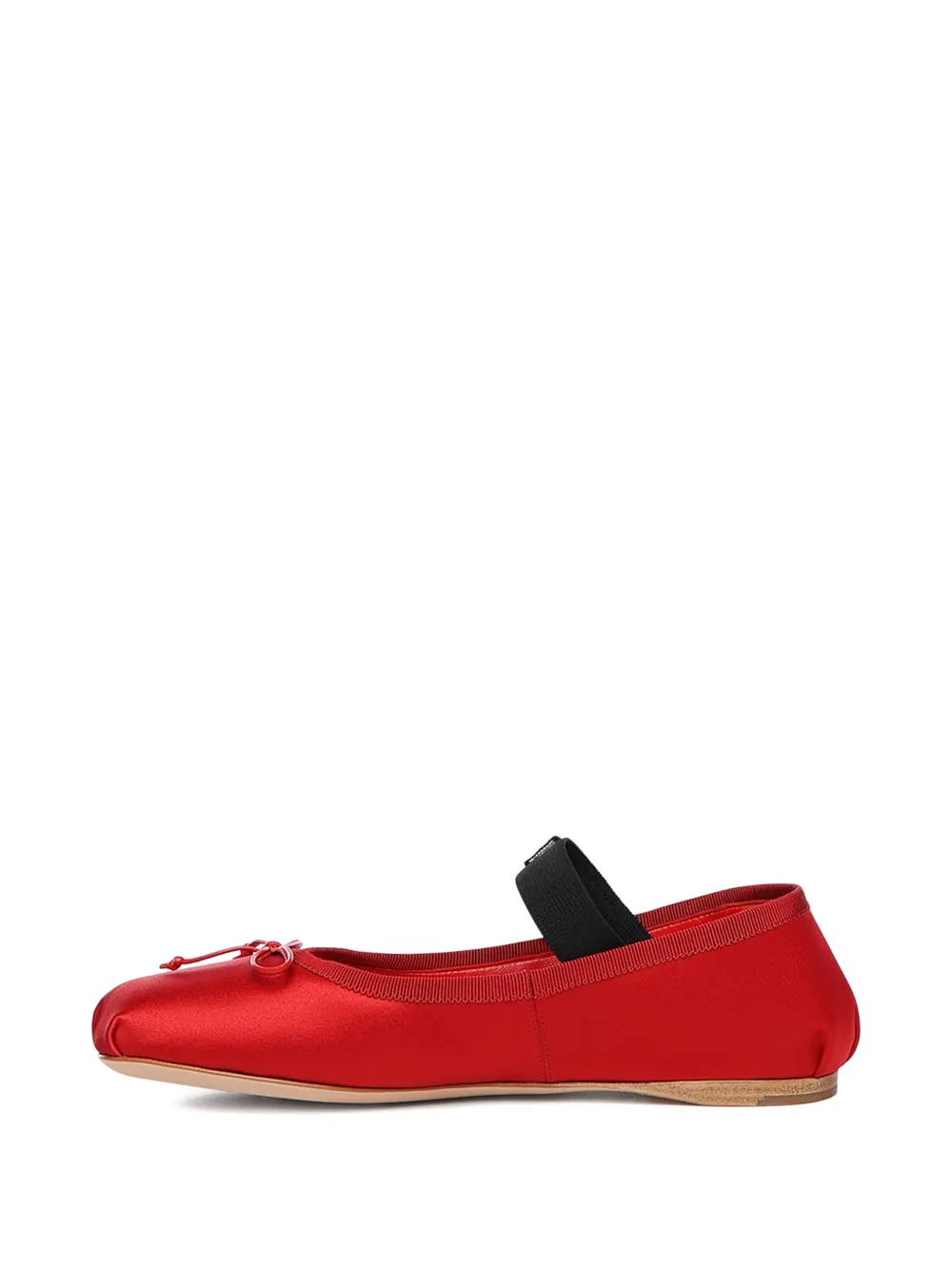 Miu satin ballet flats Rood