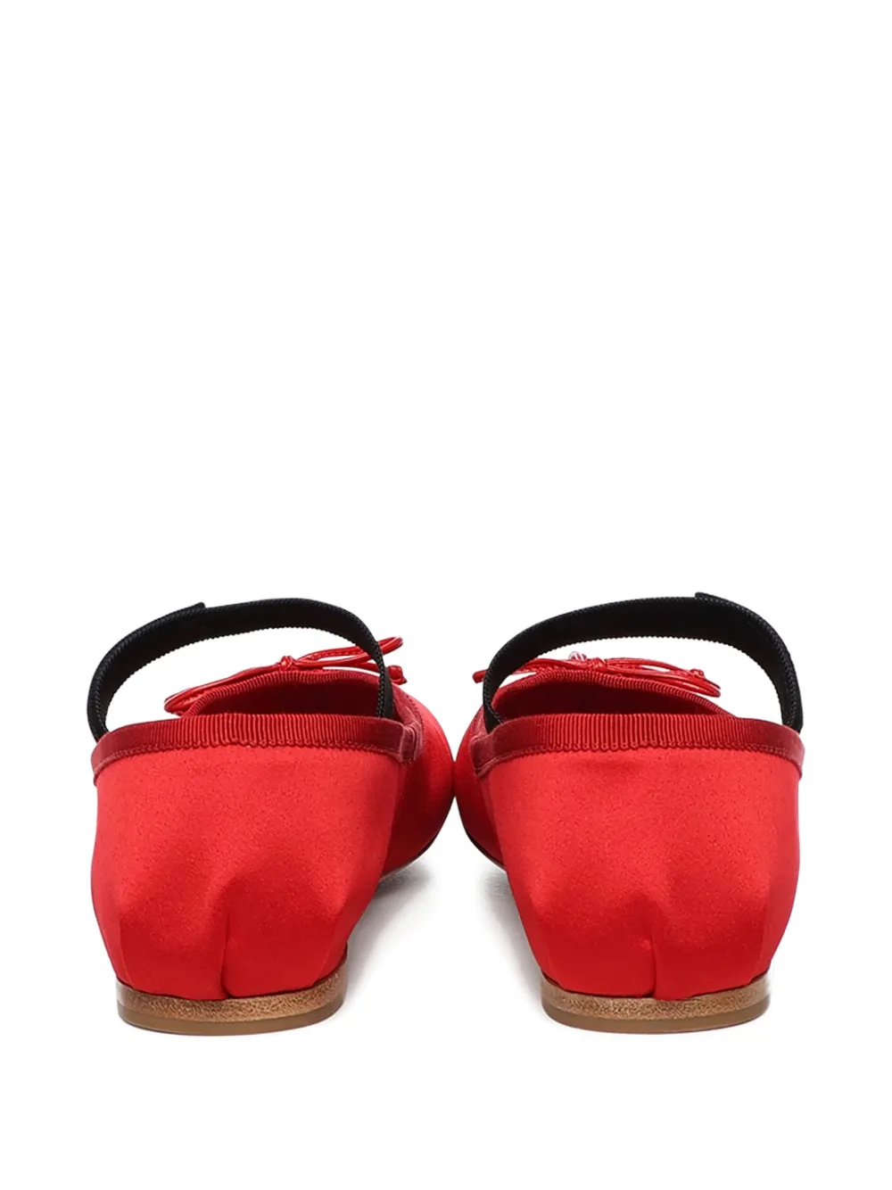 Miu satin ballet flats Rood
