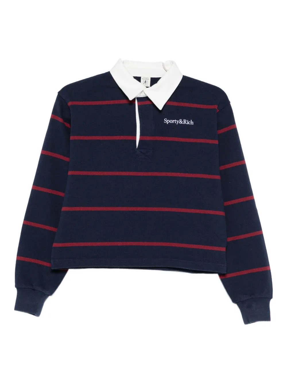 Sporty & Rich striped polo top - Blu