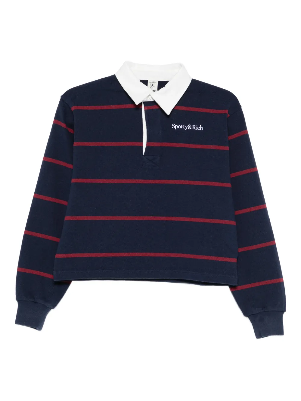 Sporty & Rich striped polo top - Blau