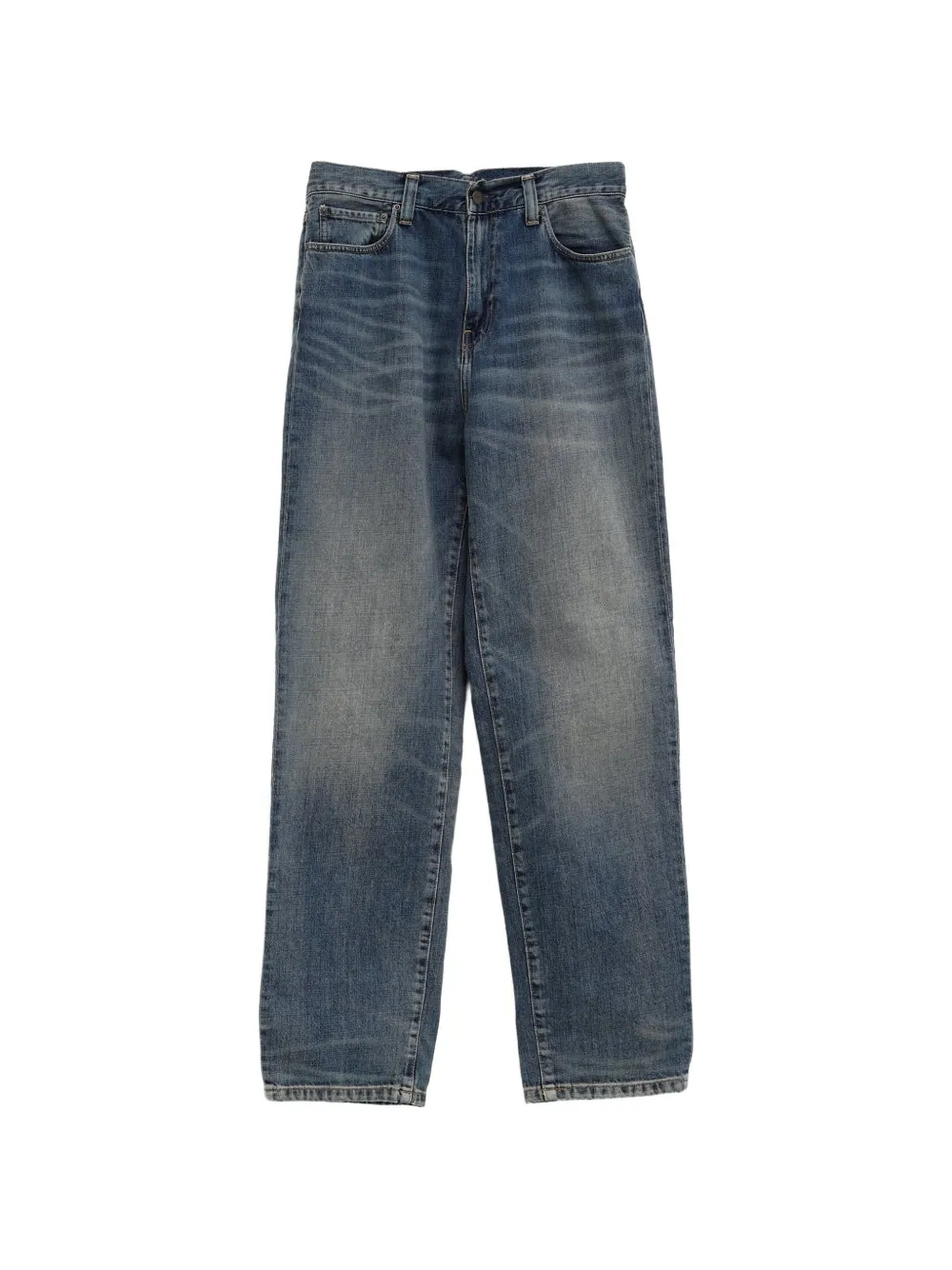 Carhartt WIP logo-patch straight jeans - Blu