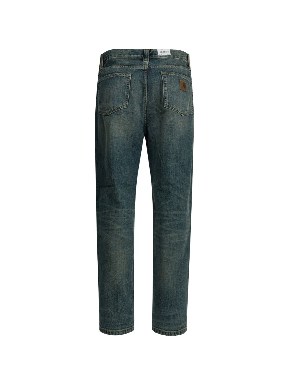 Carhartt WIP Aaron straight jeans met logopatch Blauw