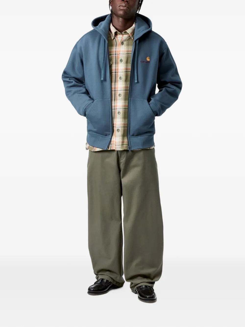 Carhartt WIP Brady broek met logopatch Groen