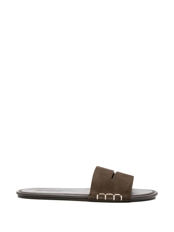 JW Anderson Cut-out Detailing Flat Sandals in Brown