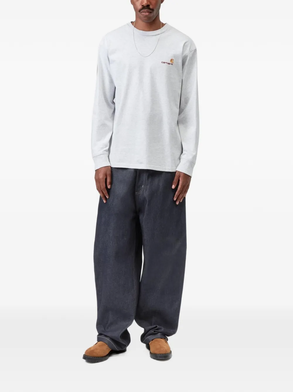 Carhartt WIP Brandon jeans met ritssluiting Blauw