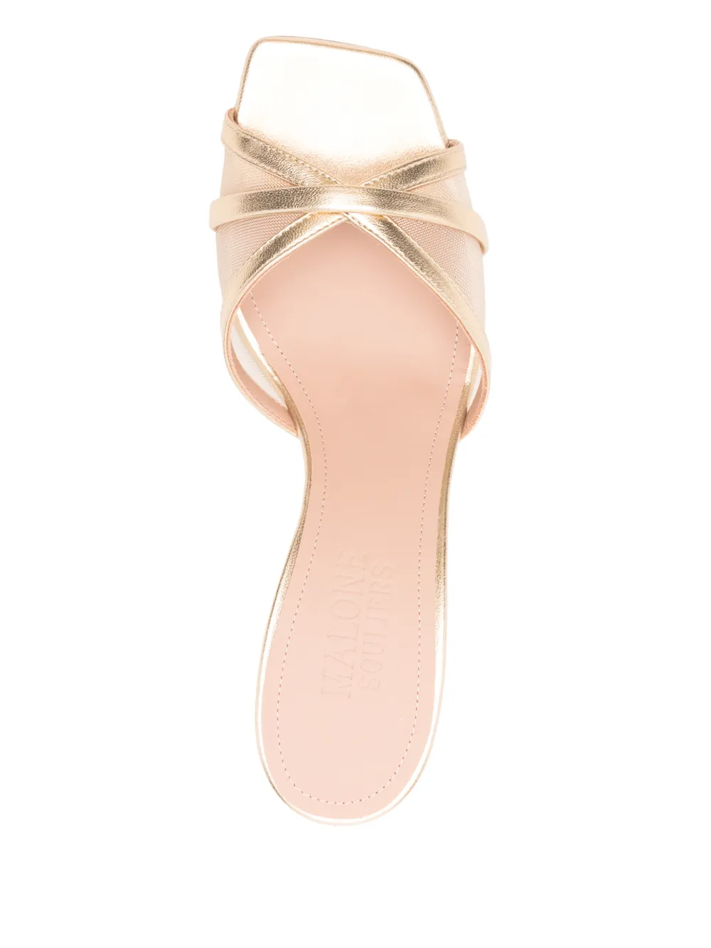 Malone Souliers criss-cross stiletto pumps 70mm Goud