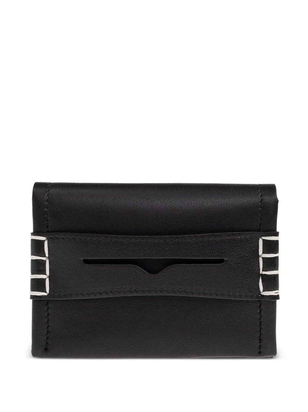 Jw Anderson Leather Loafer Cardholder In Black