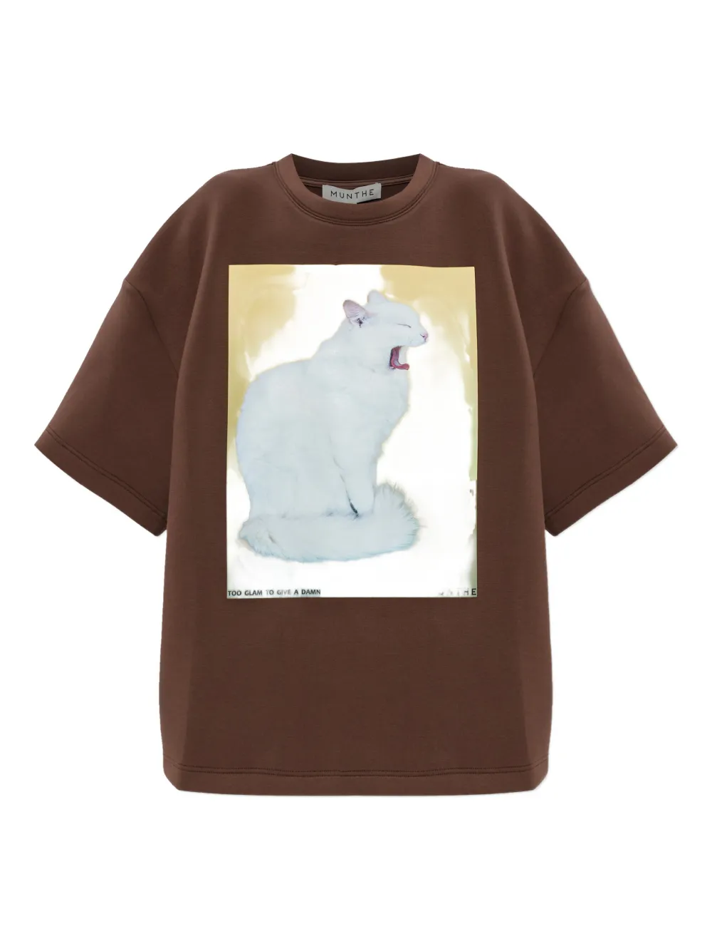 Munthe Graphic-print Cotton T-shirt In Brown