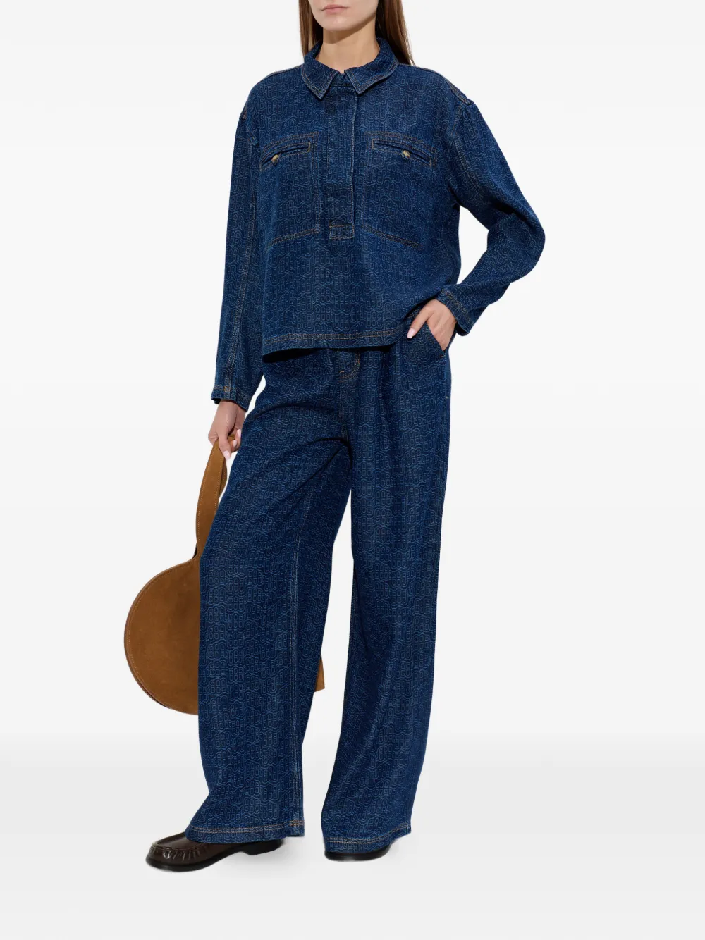 MUNTHE Ronan patterned trousers - Blauw