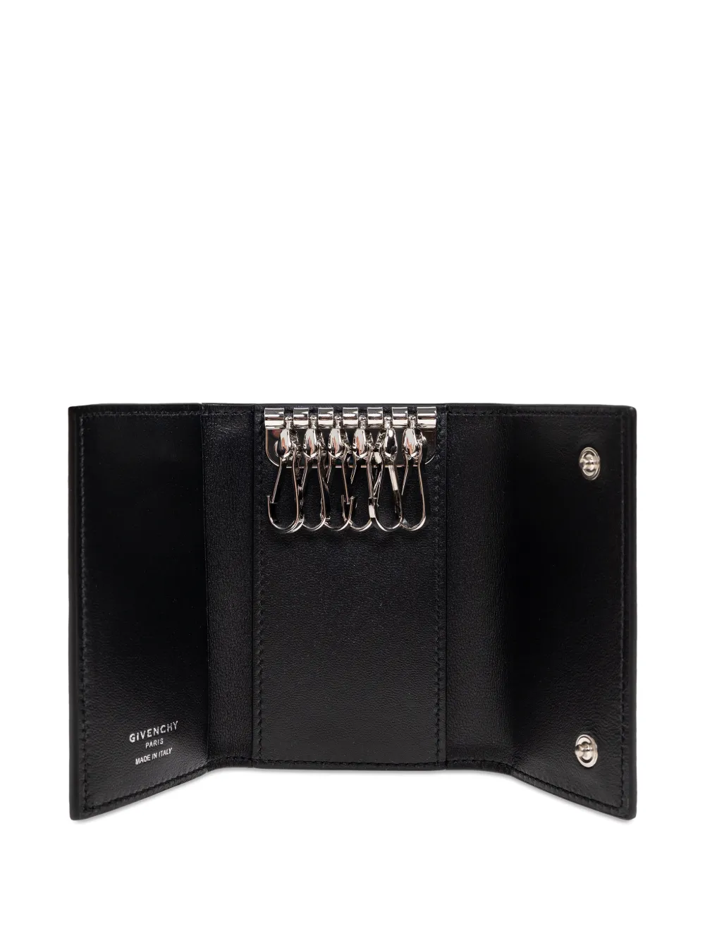 Givenchy Leren sleutelhanger met logo Zwart