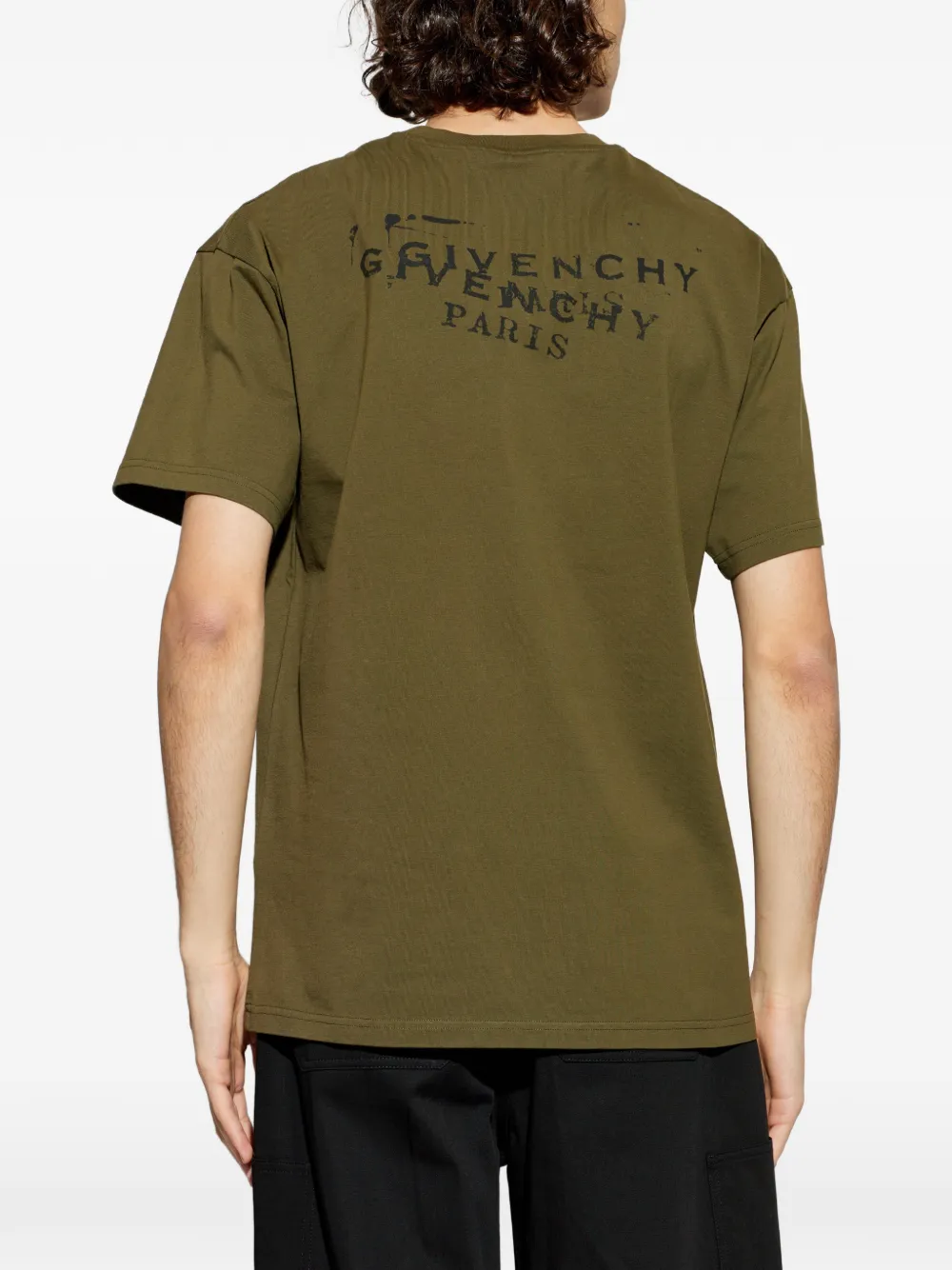 Givenchy T-shirt met logodetail Groen