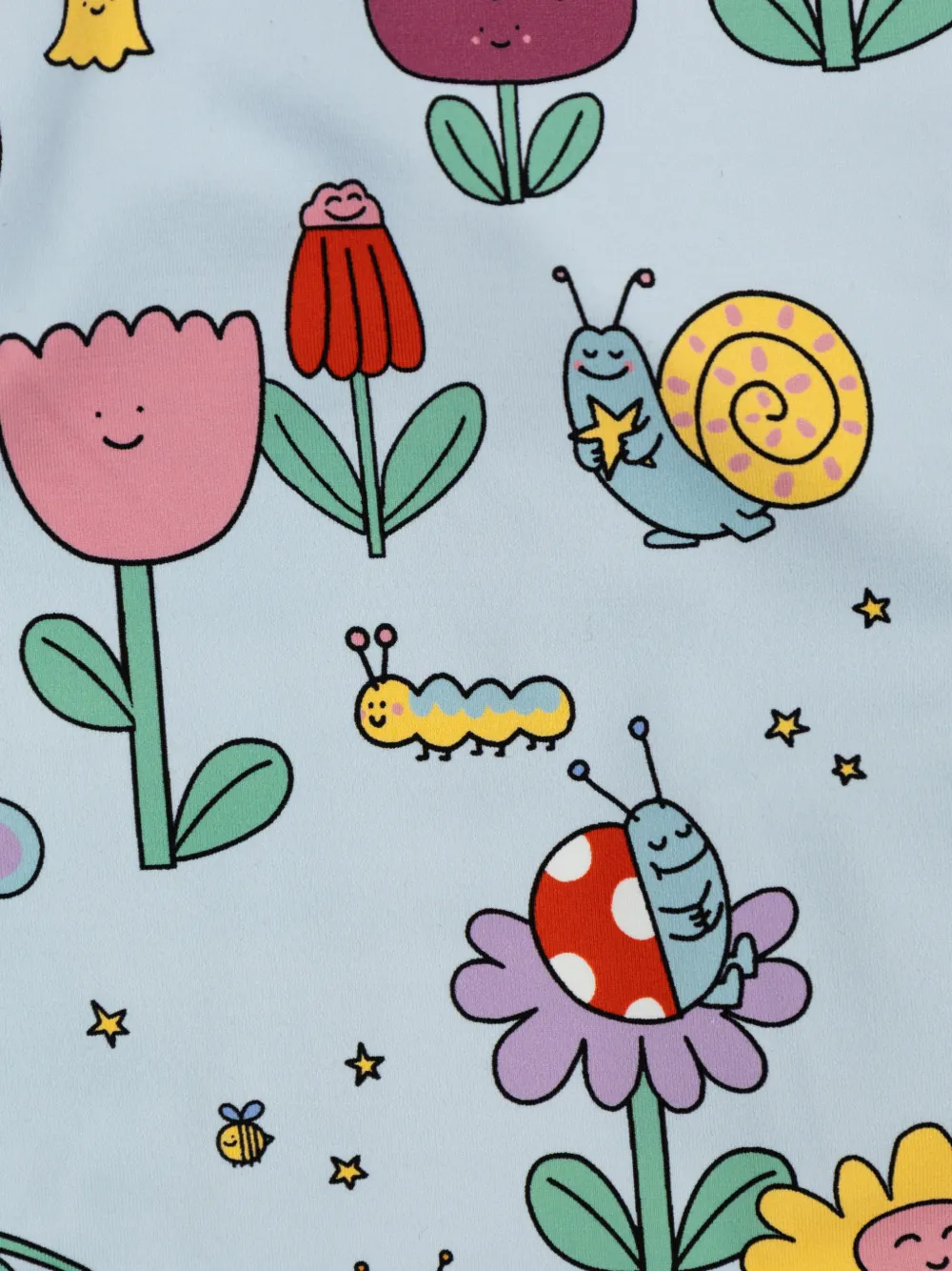 Stella McCartney Kids Badpak met ruches en print Blauw